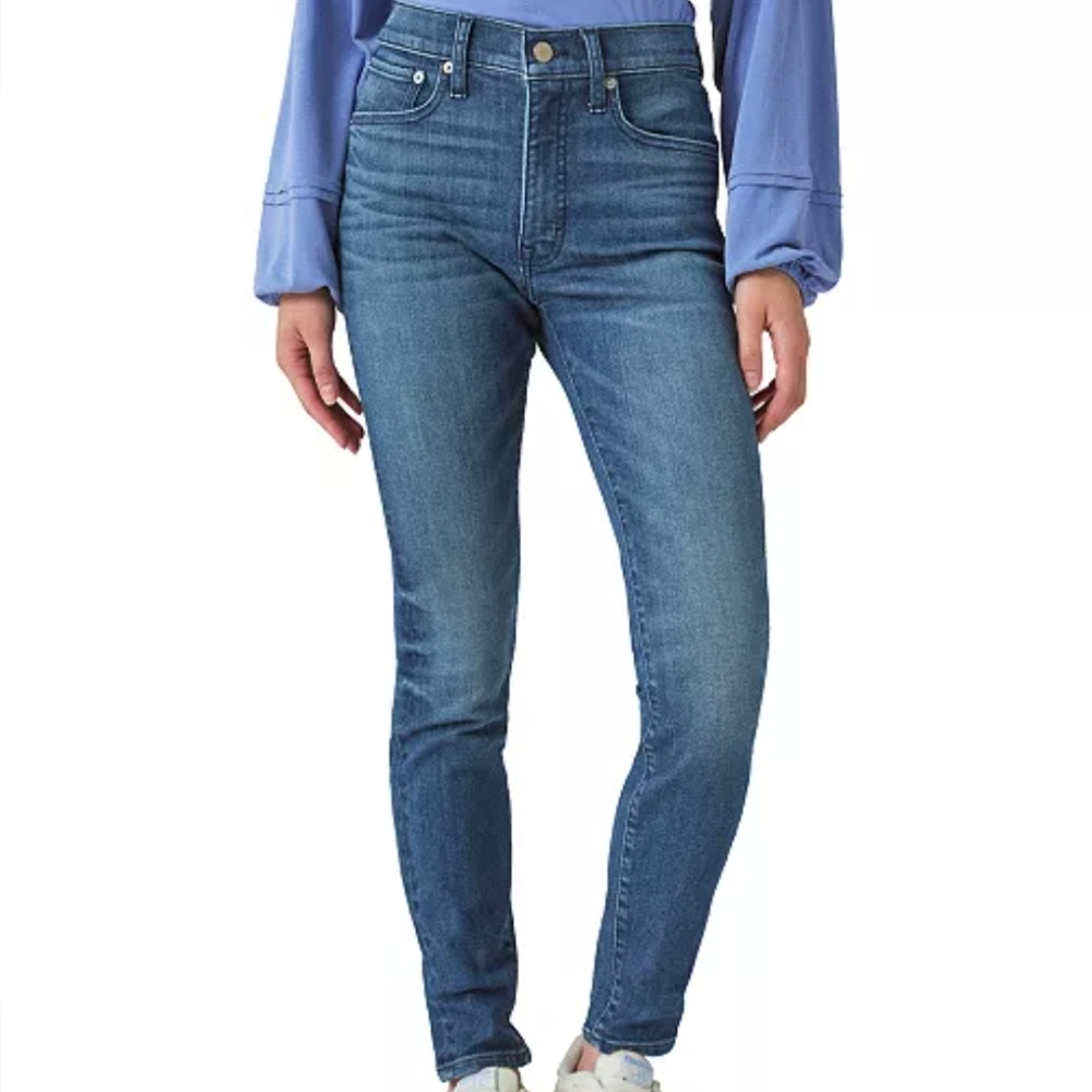 Lucky Brand High Rise Bridgette Skinny Blue Jeans with Contrast Stitching Size 0